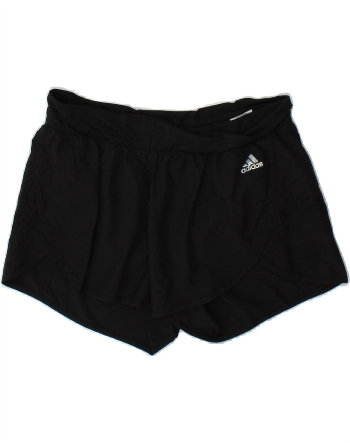 ADIDAS Womens Climalite Sport Shorts UK 12/14 Medium  Black Polyester Vintage Adidas and Second-Hand Adidas from Messina Hembry 