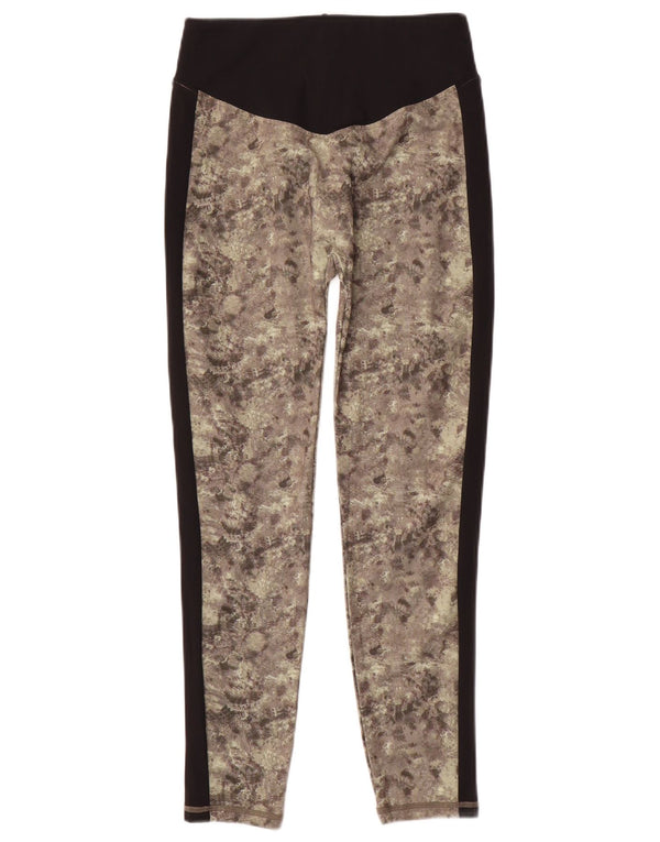 Ellesse Leggings Femme UK 10 Petit Vert Camouflage Polyester