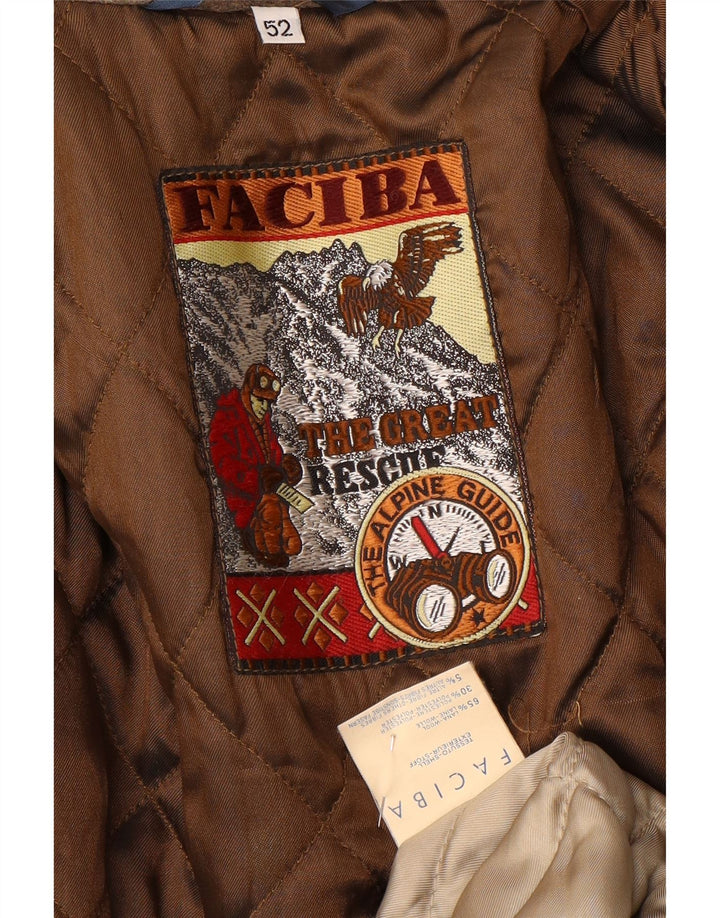 Faciba Pardessus Homme IT 52 XL Laine Marron
