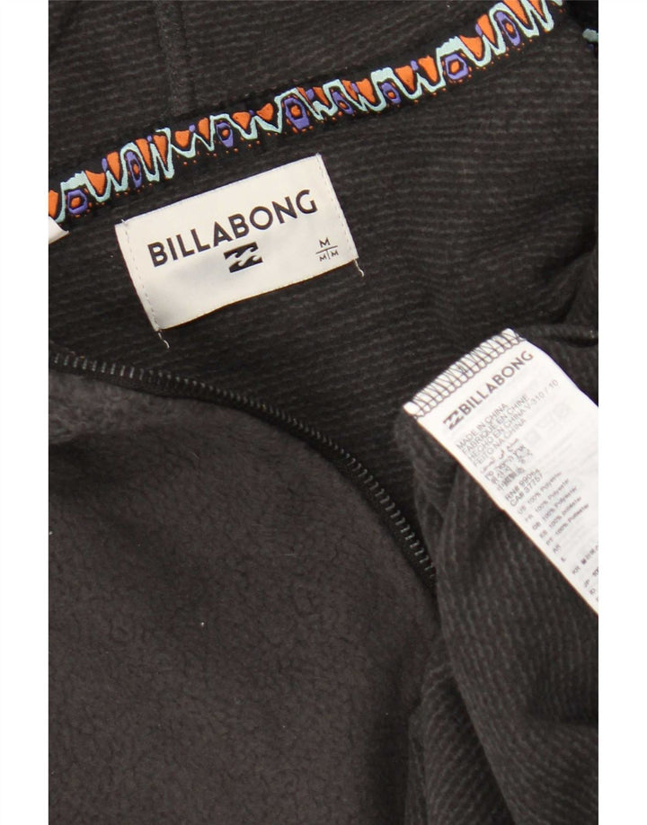 Billabong Pull polaire à capuche et col zippé pour homme Gris moyen Polyester
