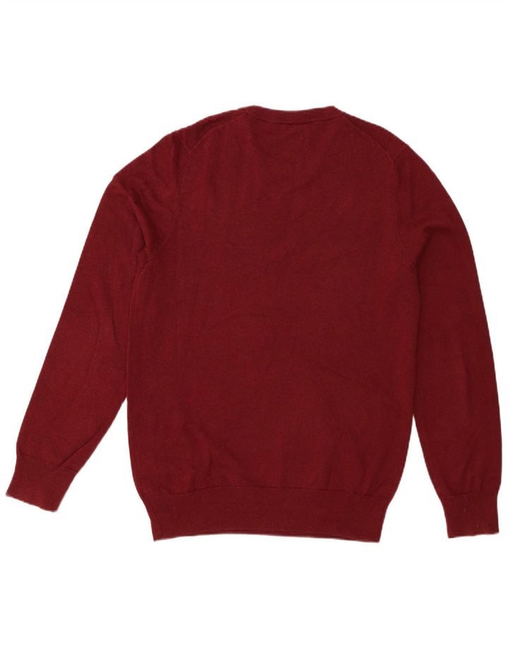Marks & Spencer Pull col rond pour homme en coton bordeaux Taille S