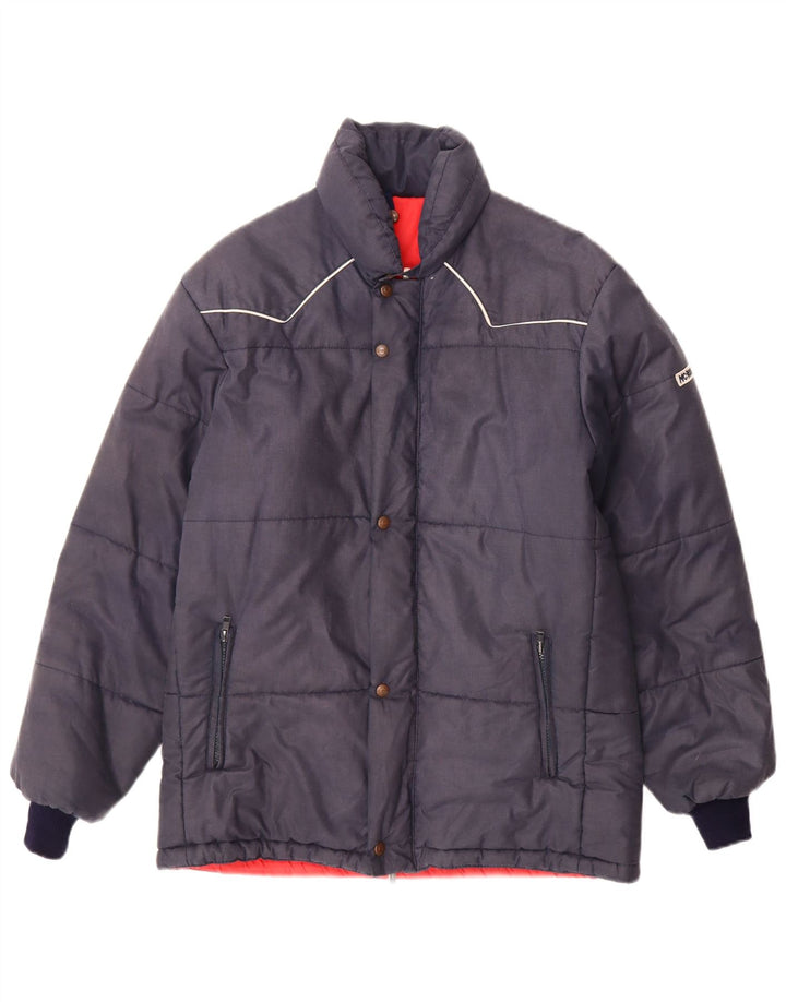 MCROSS Veste matelassée homme IT 48 bleu marine moyen coton