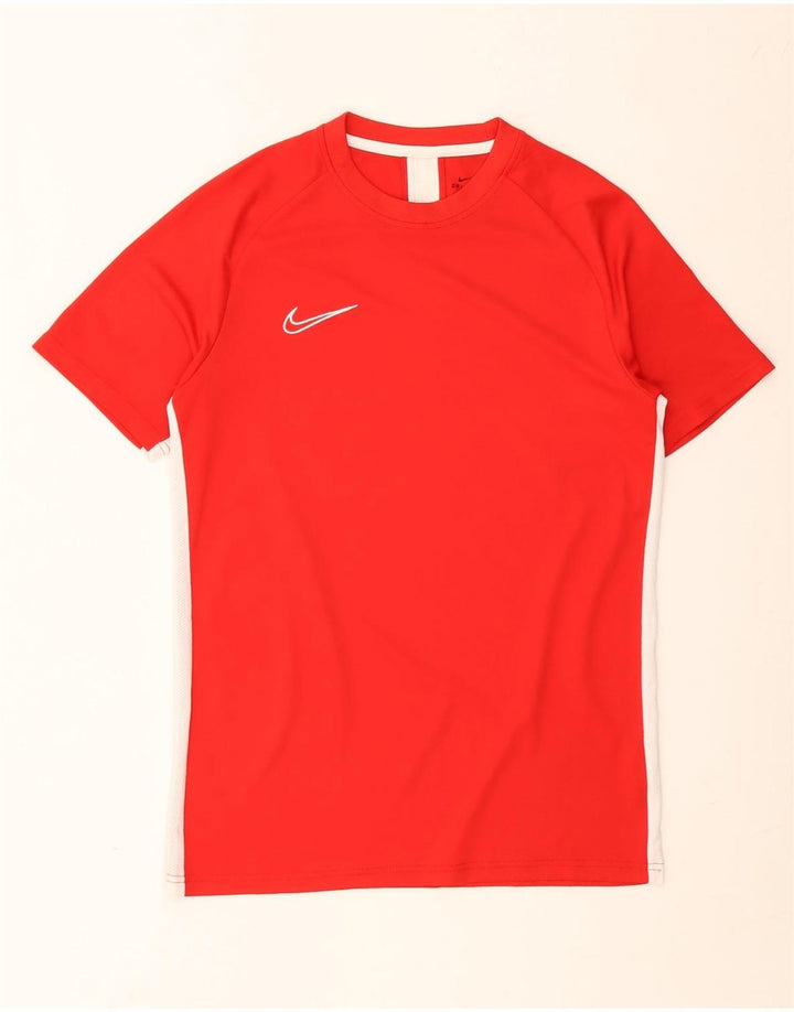 Nike Homme Dri Fit T-Shirt Haut Colorblock Rouge Moyen