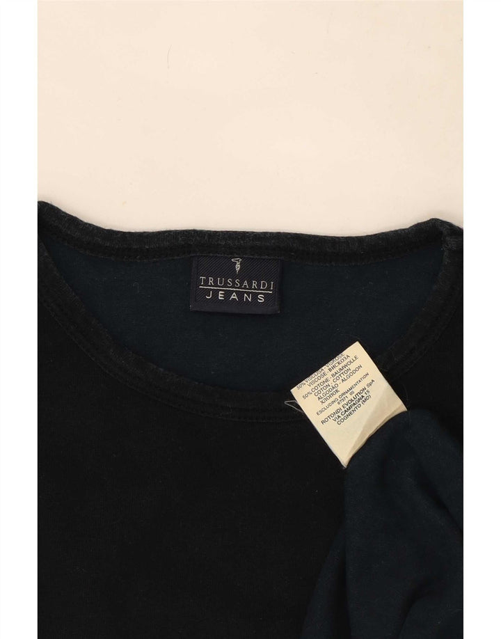Trussardi Jeans Haut à manches longues 2XL Noir Viscose Homme