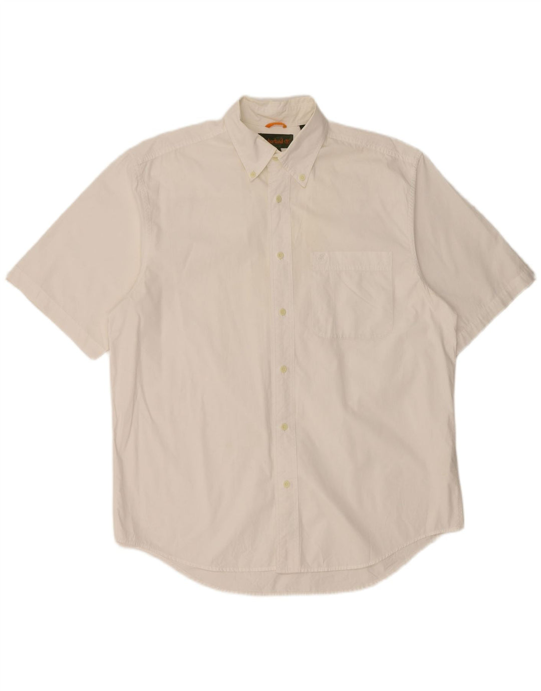 Timberland Chemise à Manches Courtes Homme Blanc Moyen Coton
