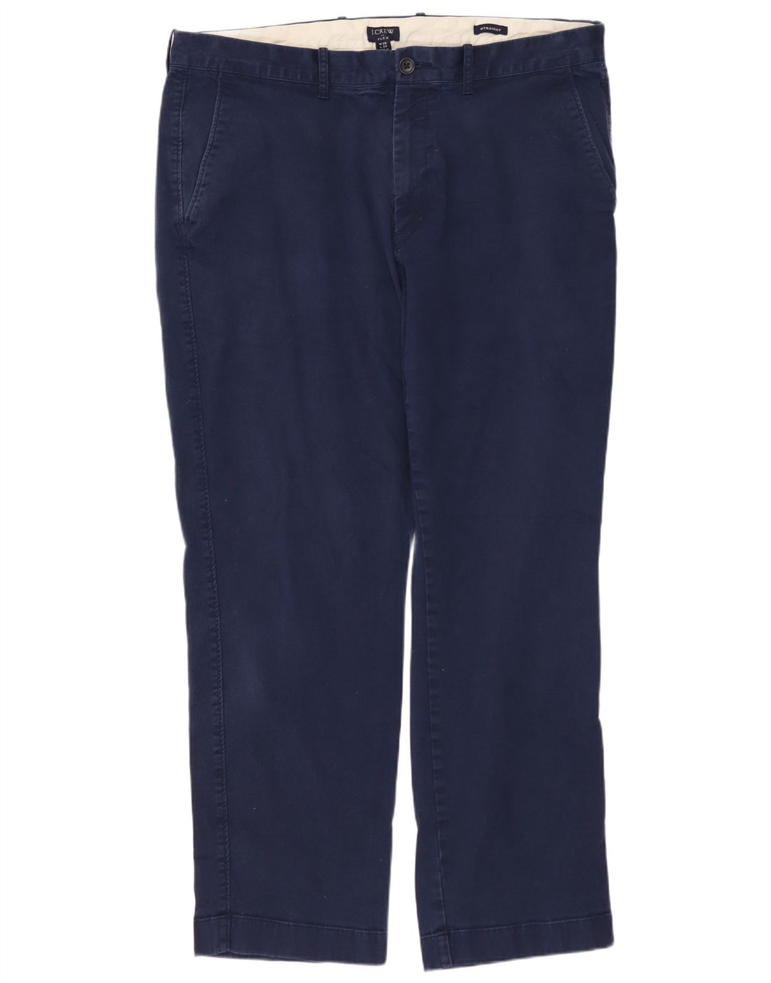 J. CREW Pantalon Chino Droit Flex Homme W36 L30 Bleu Marine Coton