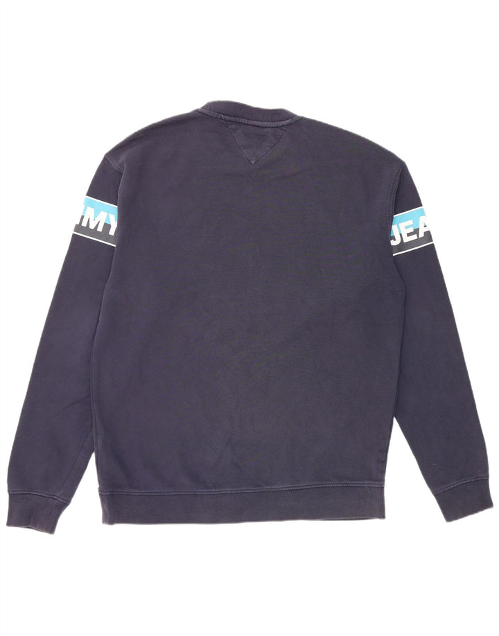 Tommy Hilfiger Sweat-Shirt Graphique Homme Bleu Marine Moyen Colorblock