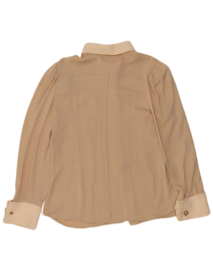 Max Mara Chemisier pour femme UK 10 Small Beige Colourblock
