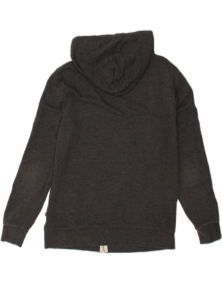 JACK & JONES Mens Zip Hoodie Sweater Small Grey Cotton Vintage Jack & Jones and Second-Hand Jack & Jones from Messina Hembry 