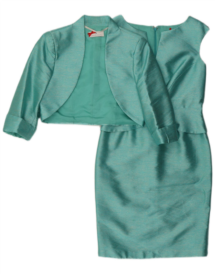 Ensemble 2 pièces pour femme US 8 Polyester turquoise moyen