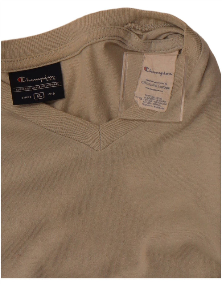 Champion T-Shirt Femme UK 18 XL Beige Coton