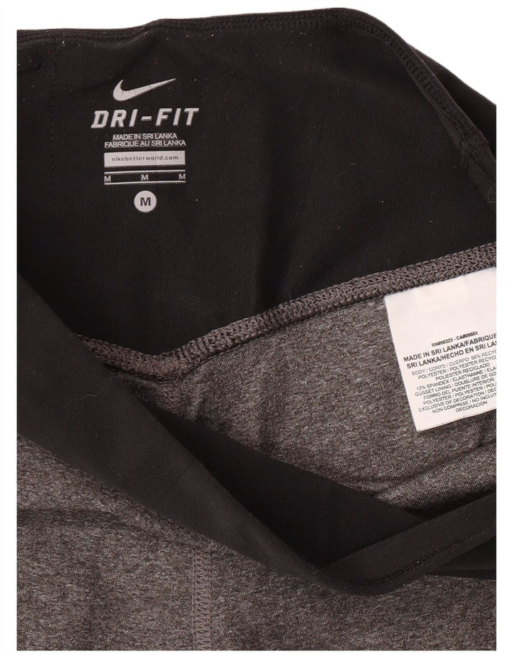 NIKE Legging Dri Fit pour femme UK 12 Polyester color block gris moyen