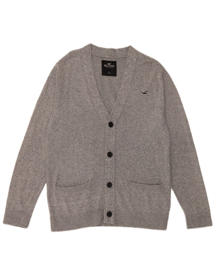 Hollister Femme Cardigan Pull Gris Moyen Moucheté Coton