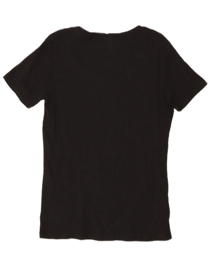 EDDIE BAUER T-Shirt Femme Top UK 16 Large Noir