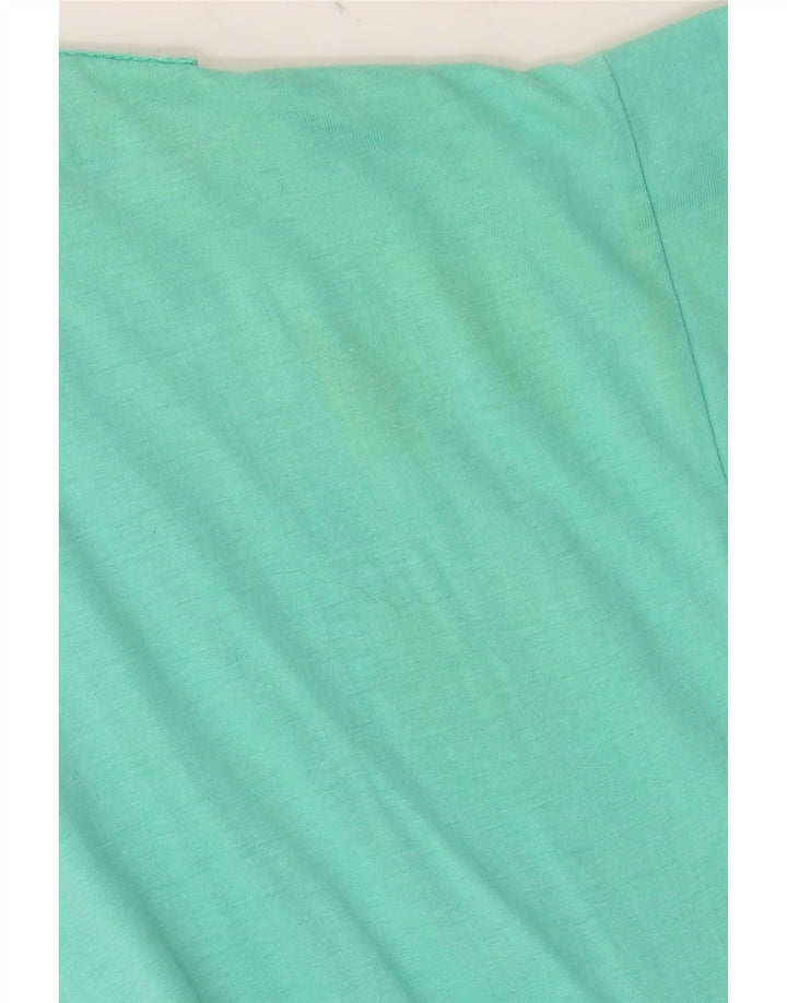 VINTAGE Robe basique femme EU 40 Coton vert moyen