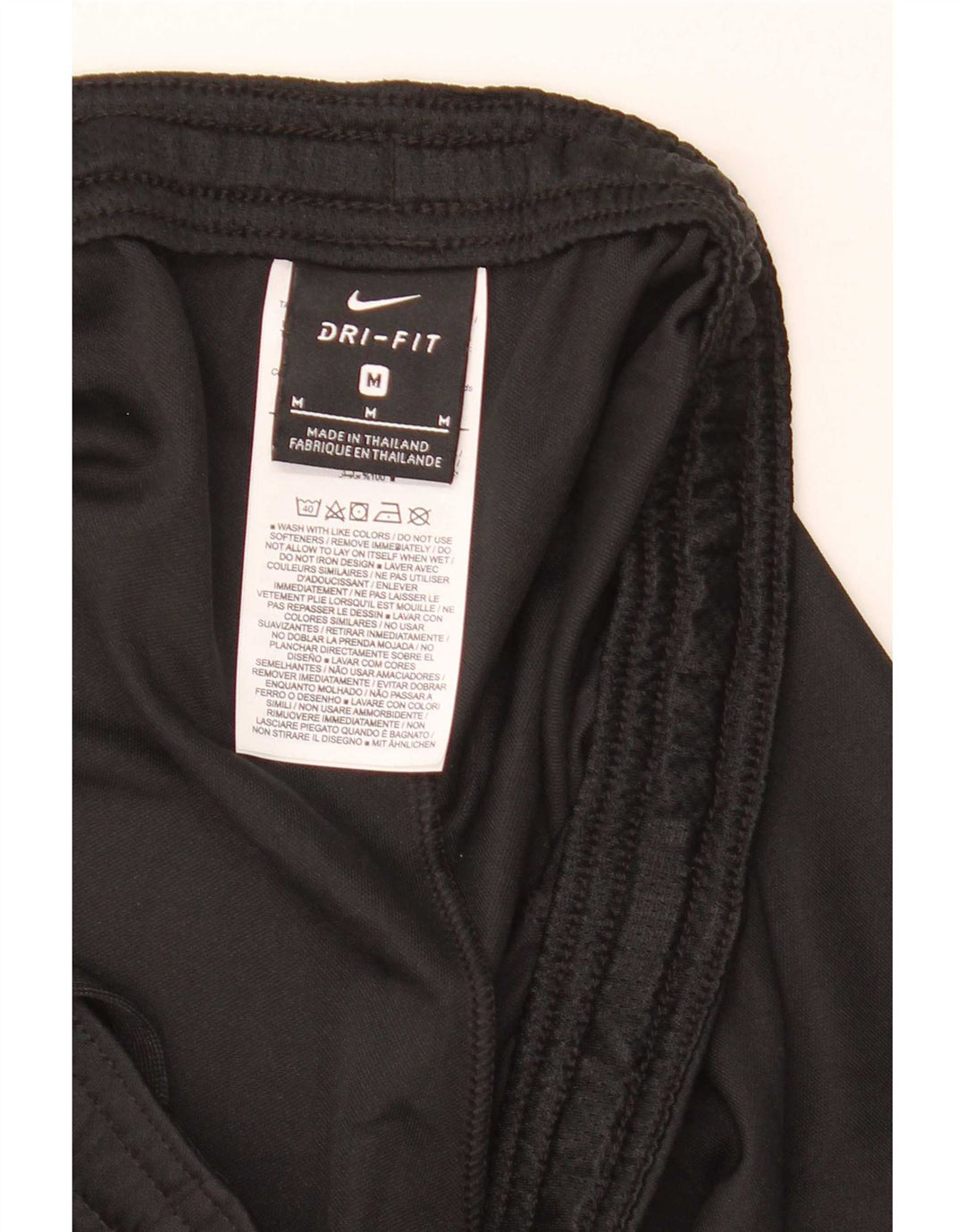 Nike Short de sport Dri Fit pour femme UK 12 Polyester color block noir moyen
