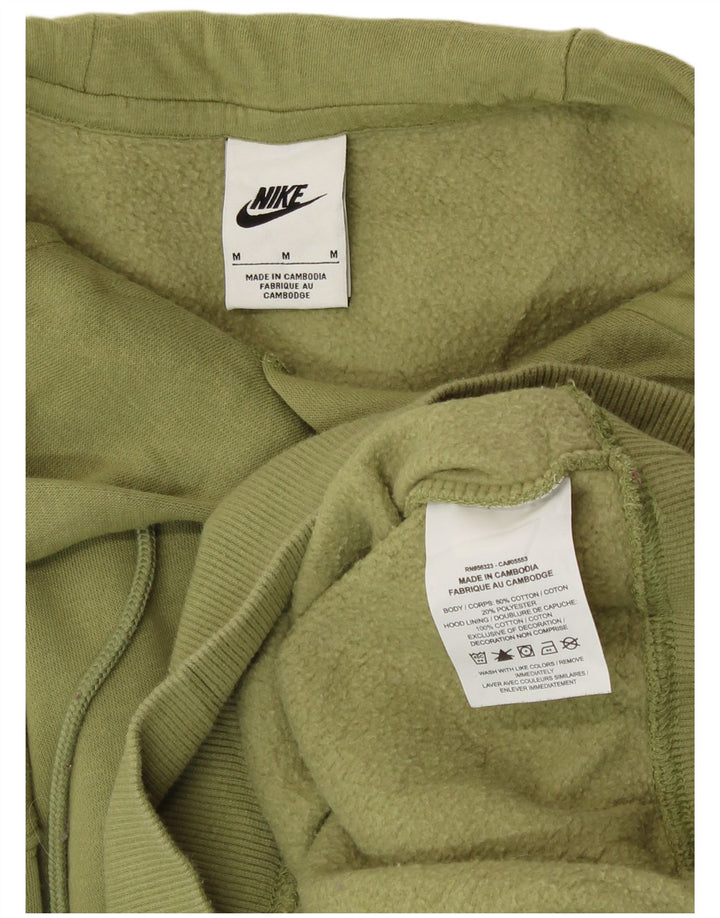NIKE Pull à capuche surdimensionné pour femme UK 14 Coton vert moyen