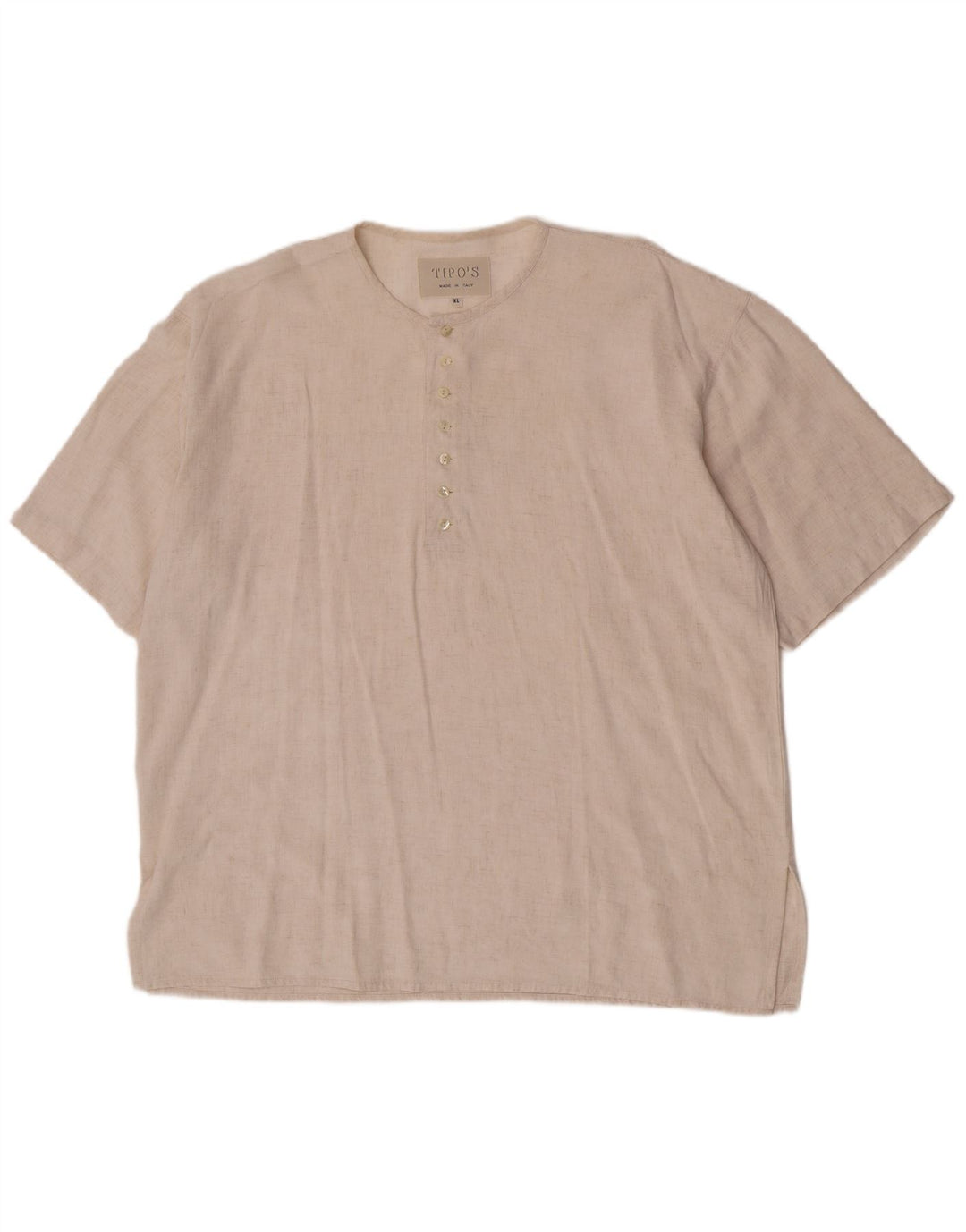 Tipo' S Chemise pull à manches courtes pour homme XL Beige Viscose