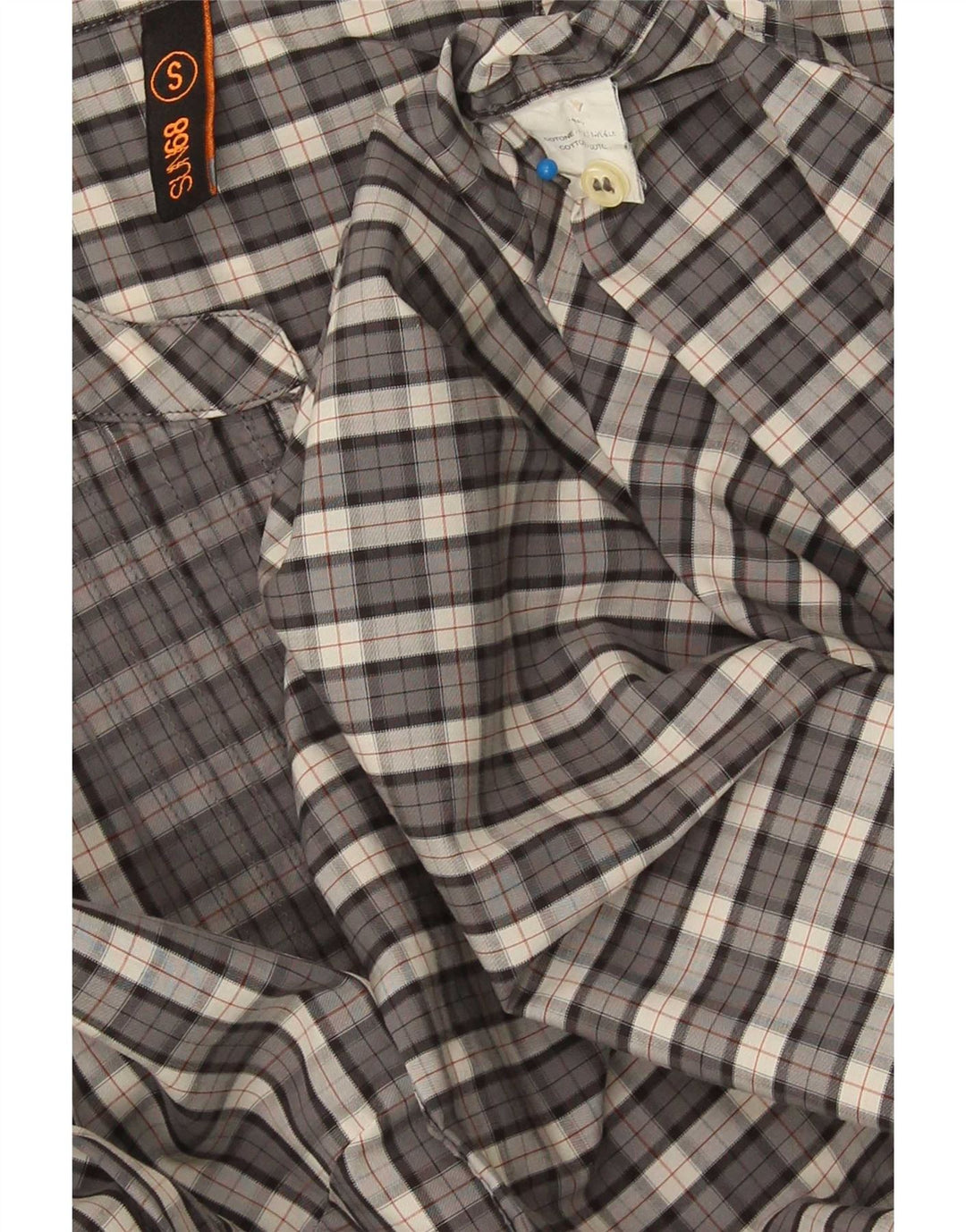 Sun68 Chemise pull pour femme UK 10 Petit gris à carreaux en coton