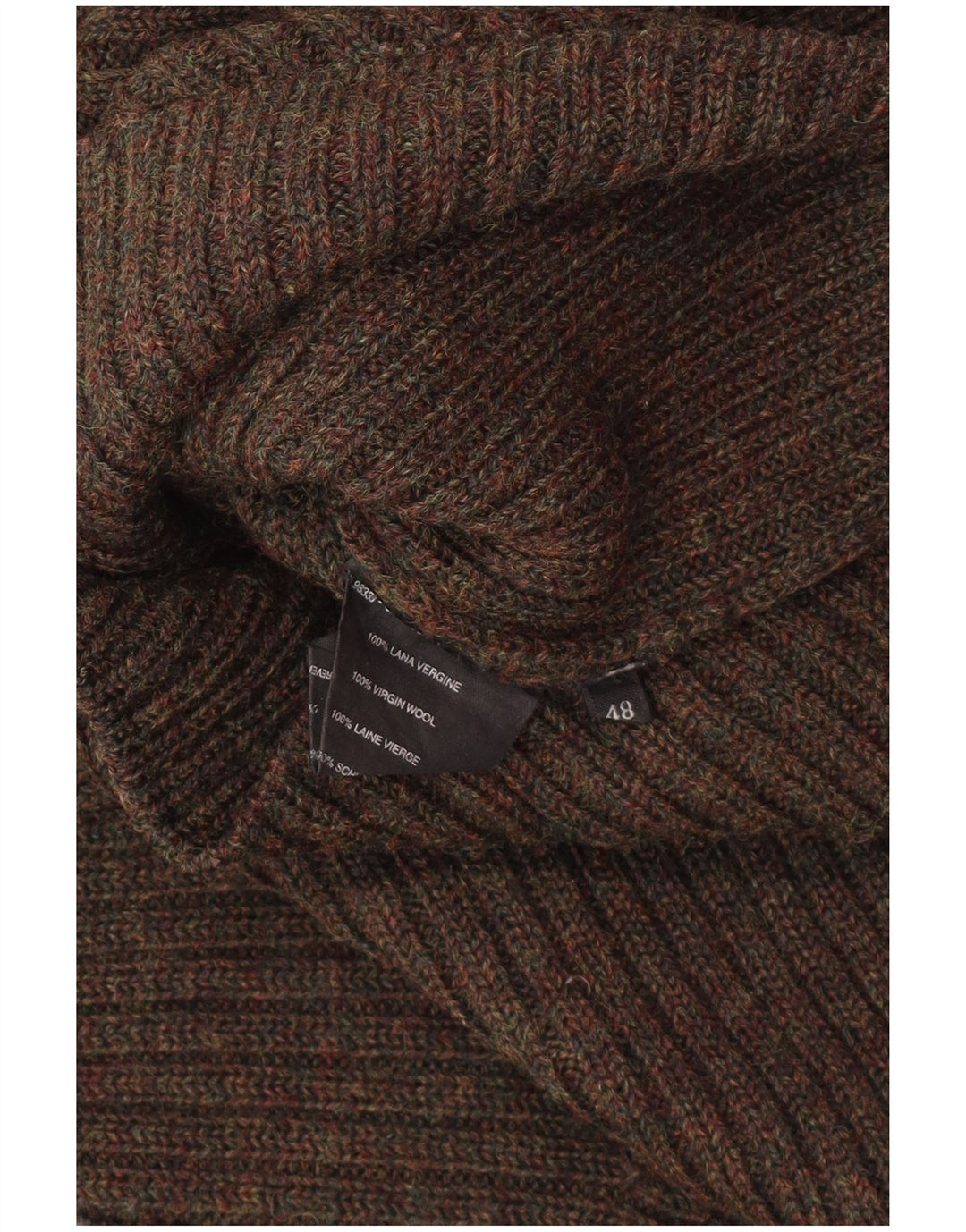 PRADA Pull col zippé pour femme IT 48 XL Laine vierge marron