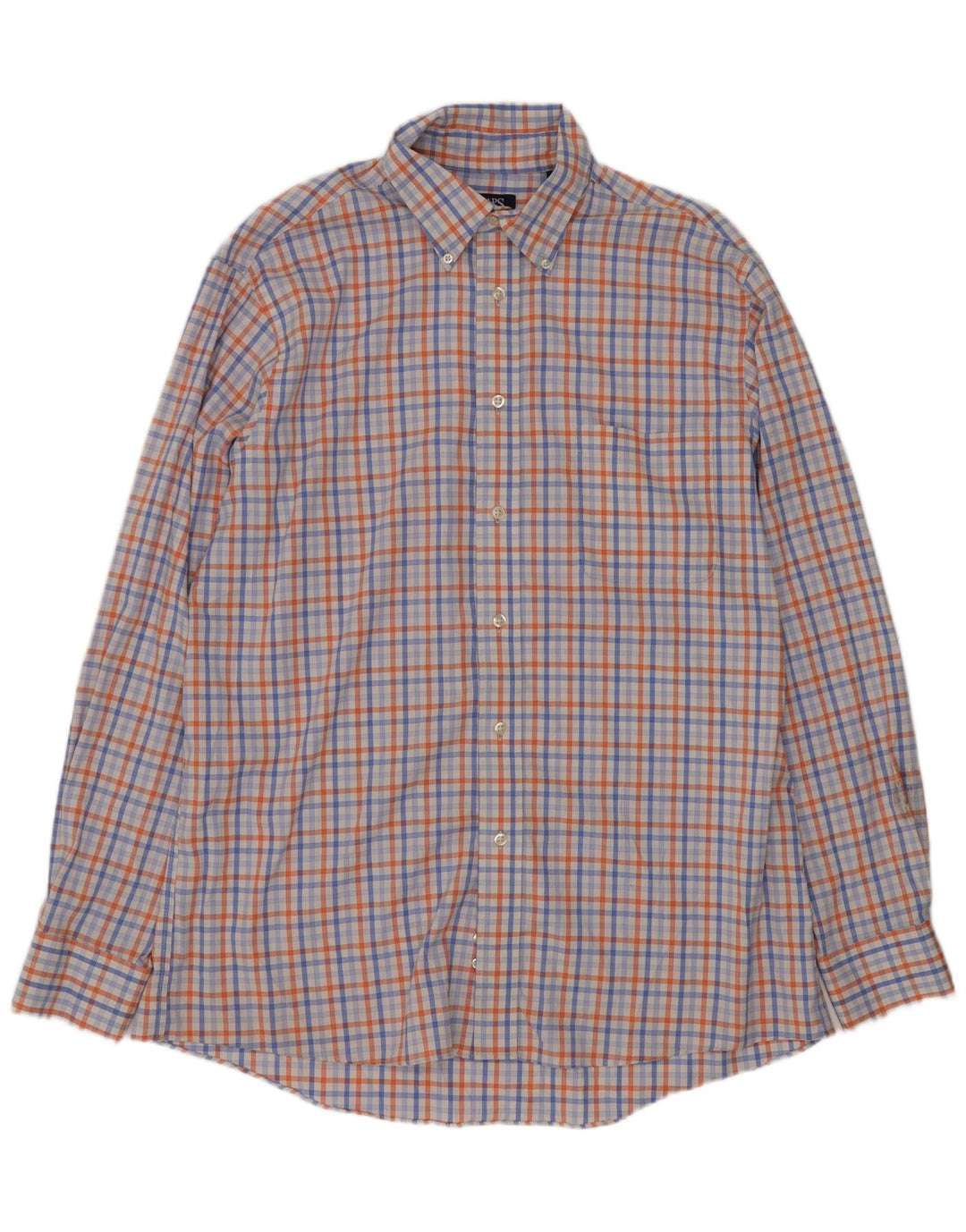 Chaps Chemise Homme Taille 16 1/2 Grand Coton à Carreaux Bleu