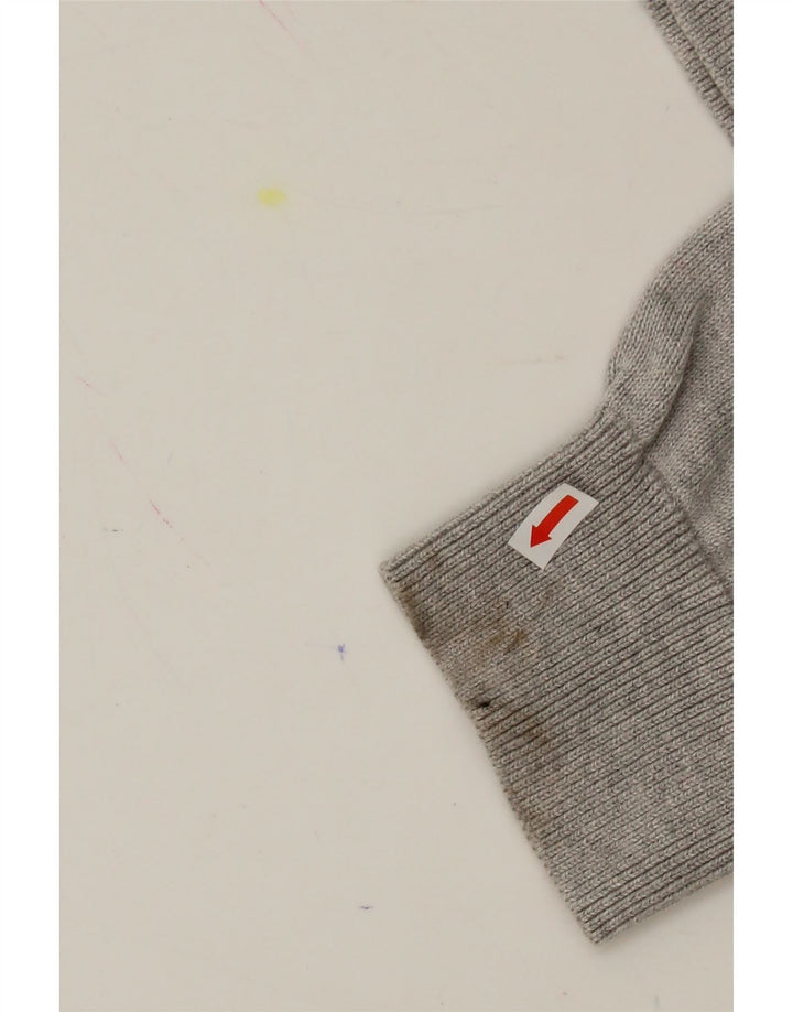 J. CREW Womens Boat Neck Jumper Sweater UK 14 Medium Grey Cotton Vintage J. Crew and Second-Hand J. Crew from Messina Hembry 