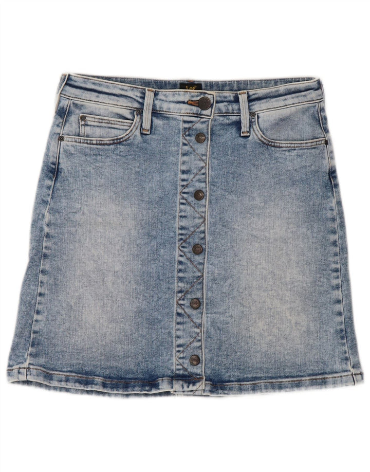 LEE Jupe trapèze en jean pour femme W29 en coton bleu moyen