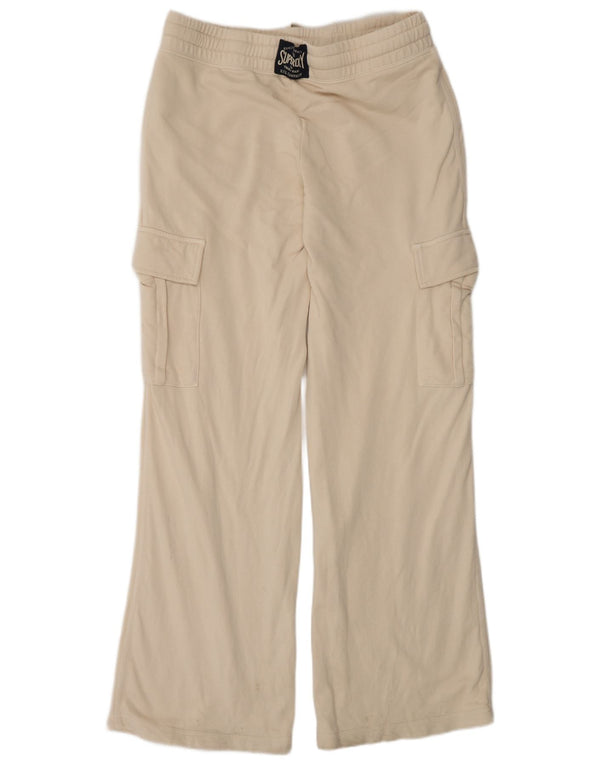 Superdry Pantalon de survêtement cargo pour femme UK 10 Small Beige Cotton