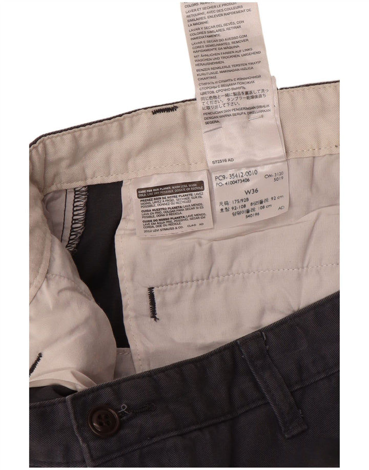 Dockers Short Chino Homme W36 Large Gris Coton