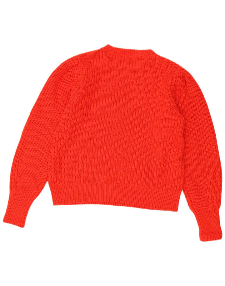 Marks & Spencer Pull à col rond pour femme UK 14 Acrylique rouge moyen