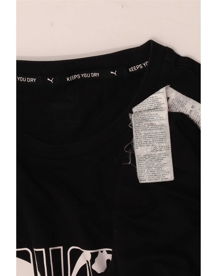 Puma T-shirt graphique pour hommes, grand, noir, coton