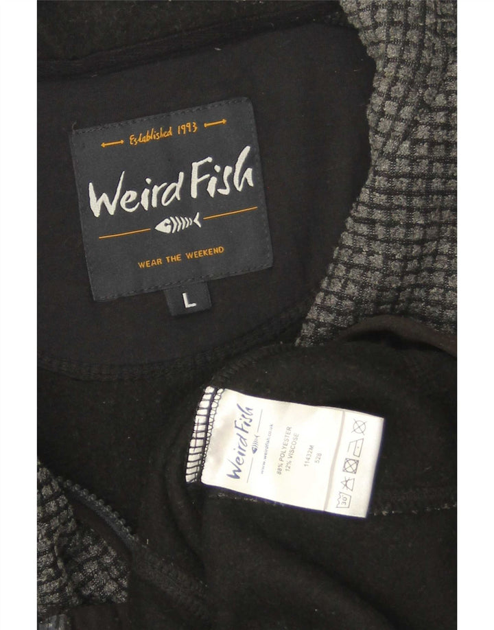 Weird Fish Veste polaire pour homme UK 40 Large Gris Polyester