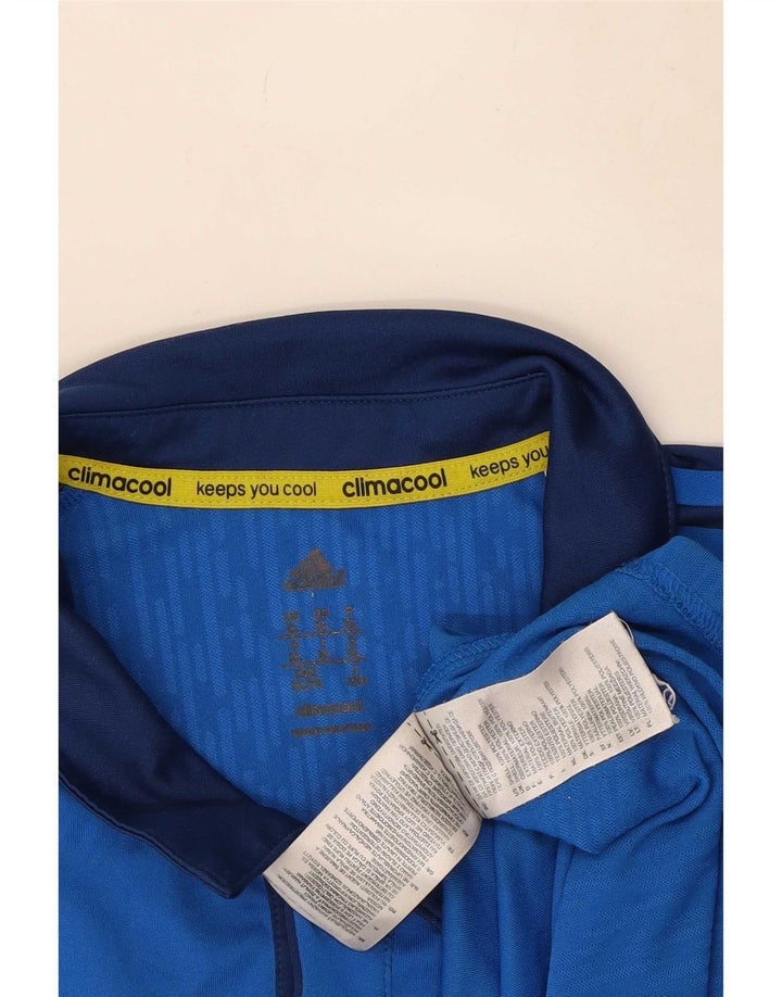 Adidas Homme Climacool Polo XL Bleu Colorblock Polyester