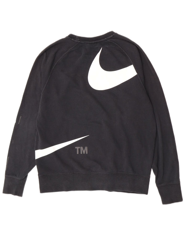 Nike Sweat-shirt graphique Swoosh pour homme en coton noir moyen