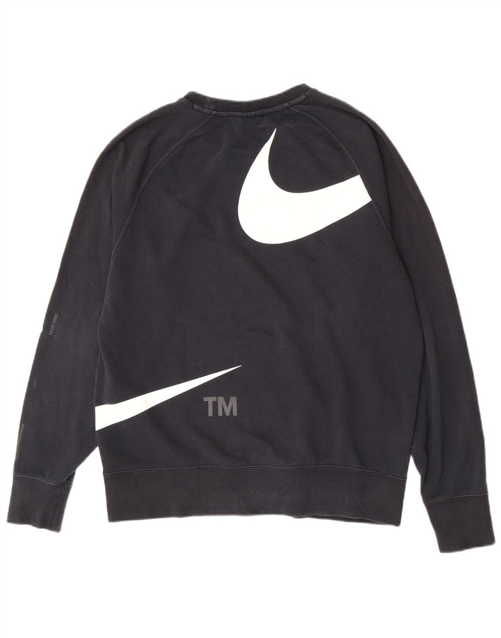 Nike Sweat-shirt graphique Swoosh pour homme en coton noir moyen