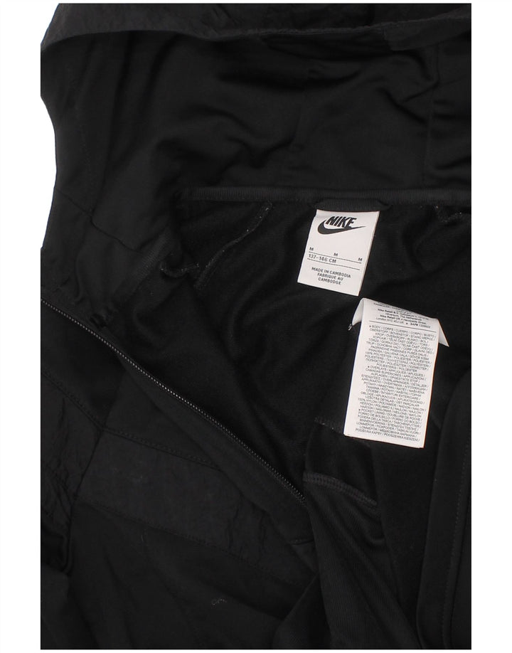 NIKE Pull à capuche zippé fille 10-11 ans Polyester noir moyen