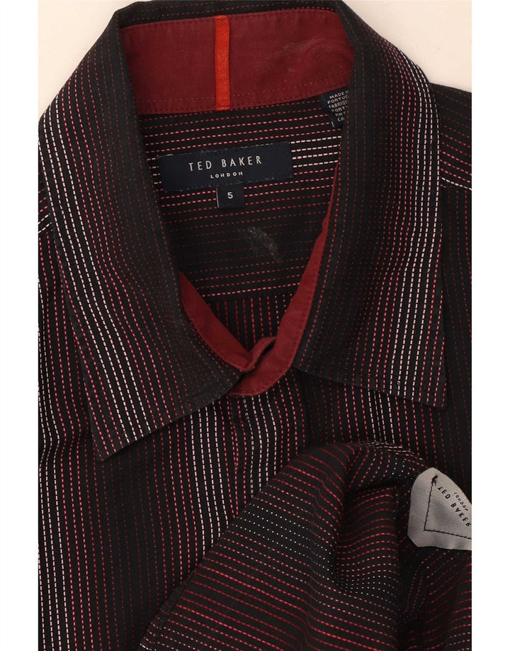 Ted Baker Chemise Homme Taille 5 XL Noir Rayé