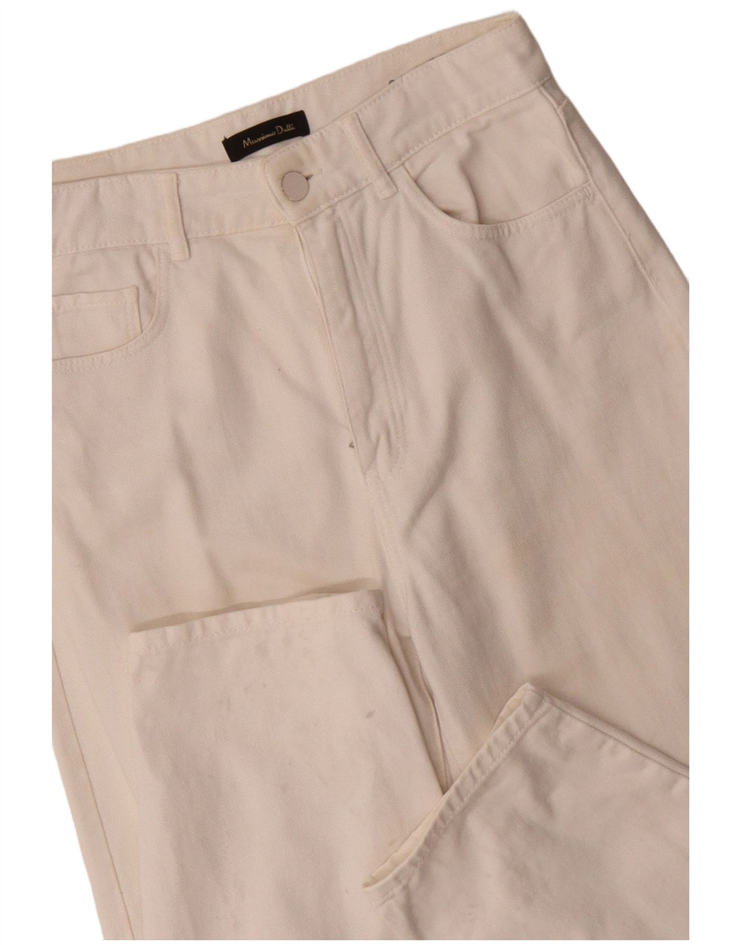 MASSIMO DUTTI Jean fuselé taille haute pour femme EU 36 XS W26 L28 Blanc