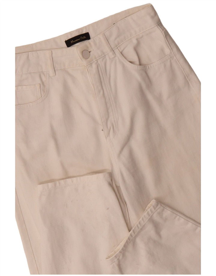 MASSIMO DUTTI Jean fuselé taille haute pour femme EU 36 XS W26 L28 Blanc