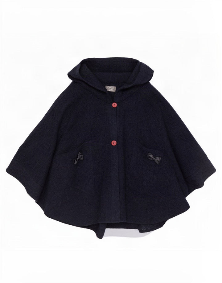 Ennedi Womens Poncho Coat One Size Navy Blue