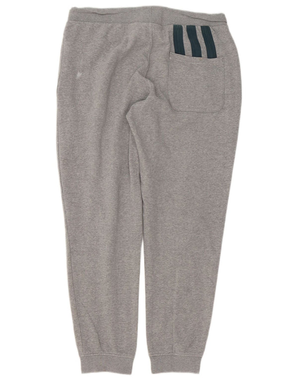 Adidas Pantalon de survêtement pour homme en coton gris color block Taille L