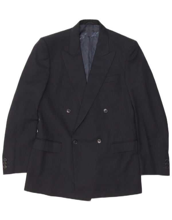 Pierre Cardin Costume 2 pièces pour homme IT 48 Medium W32 L32 Noir à fines rayures