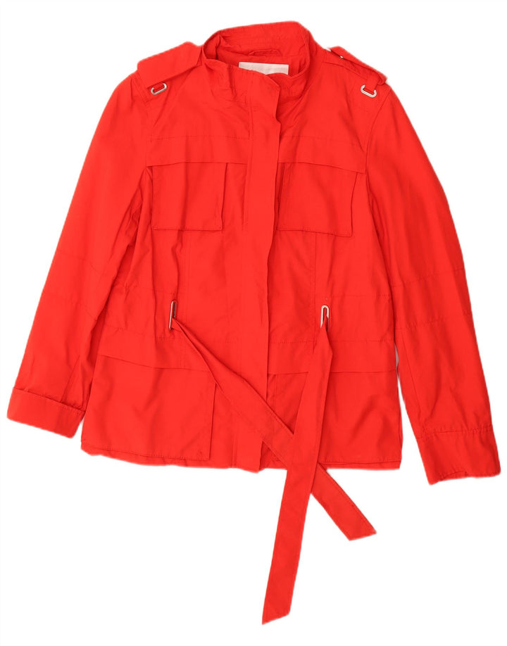 Zara Veste utilitaire militaire pour femme UK 14 Grand coton rouge