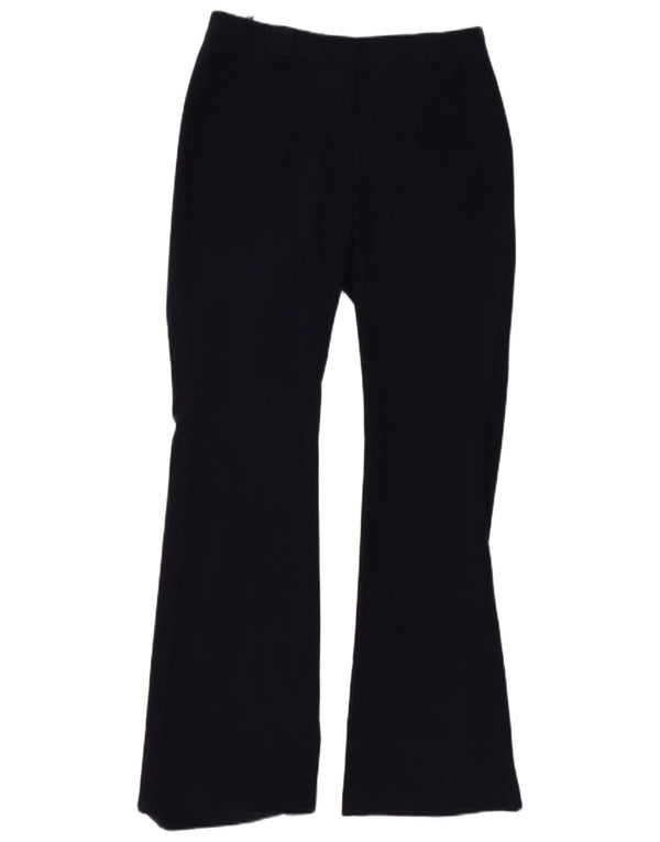 Marks & Spencer Pantalon décontracté évasé pour femme UK 10 Small W27 L32 Bleu marine