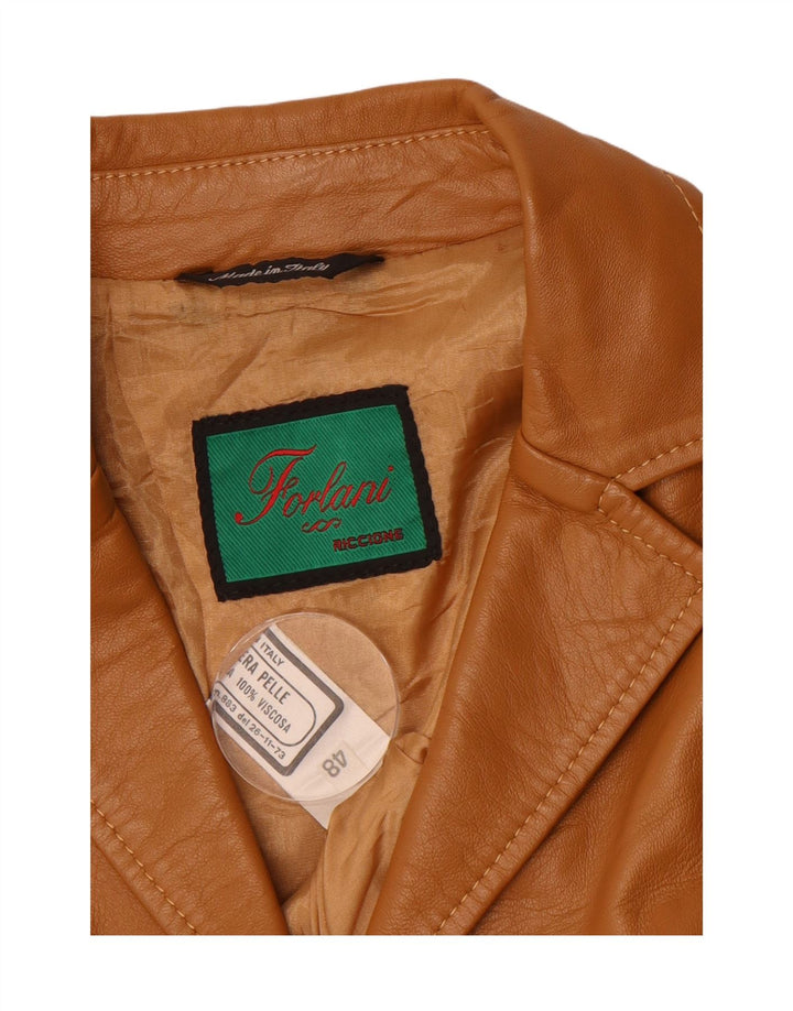 VINTAGE Womens Leather Jacket IT 48 XL Brown Leather Vintage Vintage and Second-Hand Vintage from Messina Hembry 