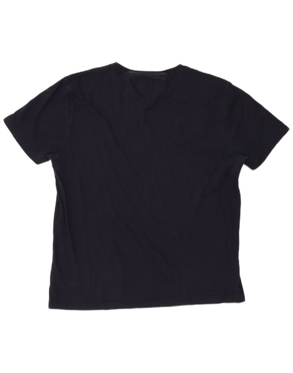 TOMMY HILFIGER T-shirt graphique coupe ajustée pour homme 2XL en coton bleu marine