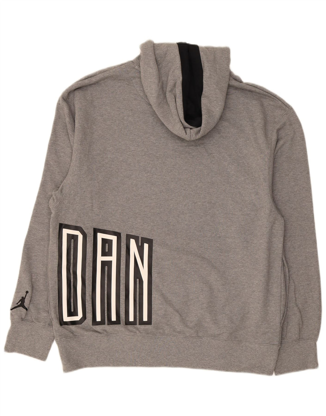 Jordan Pull à capuche graphique pour homme Grand coton gris