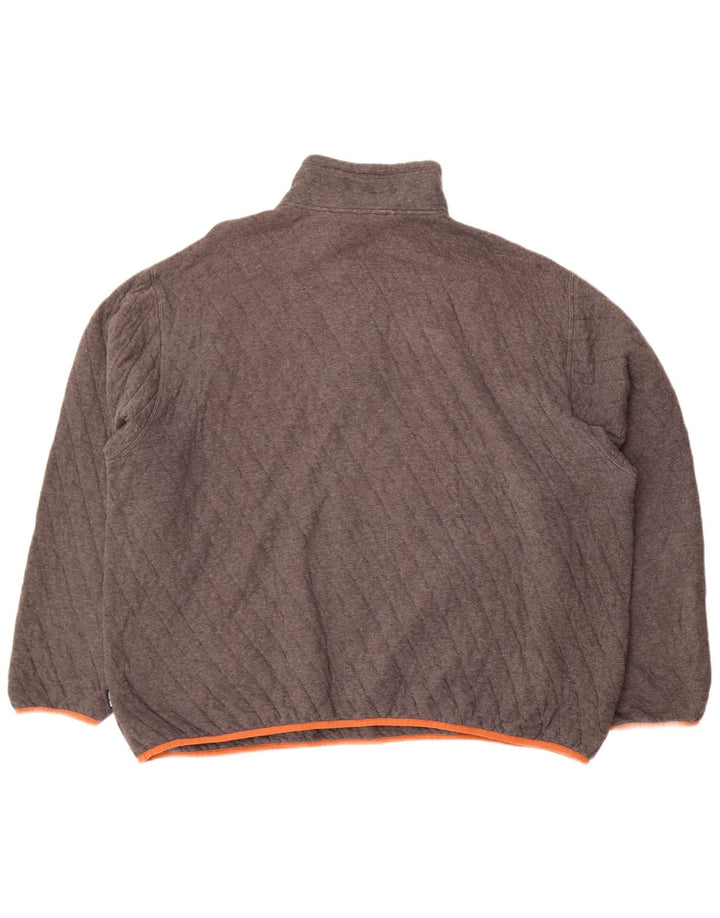 Orvis Sweat-shirt à col boutonné pour homme 2XL Gris Coton