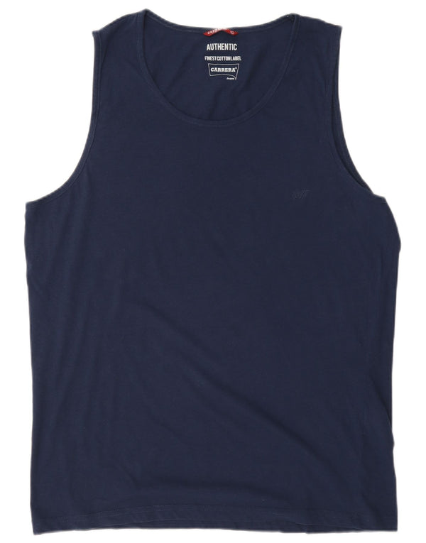 Carrera Homme Débardeur Large Bleu Marine Coton
