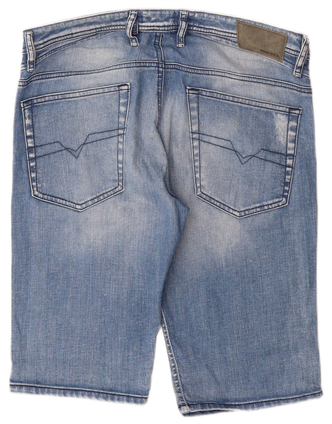 Diesel Short en jean vieilli W31 pour homme Bleu moyen en coton